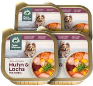 Pure Nature Dog Adult pate Chicken and Salmon 4 × 150 g - Pate for Dogs