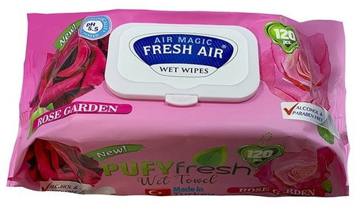 Fresh Air wet wipes 120 pcs clip Poufy rose garden - Cleaning Wipes - Main image