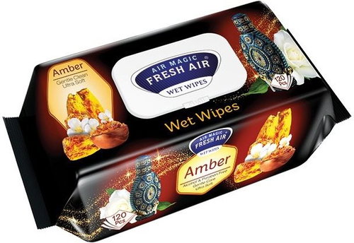 Fresh Air wet wipes 120 pcs clip amber - Cleaning Wipes - Main image