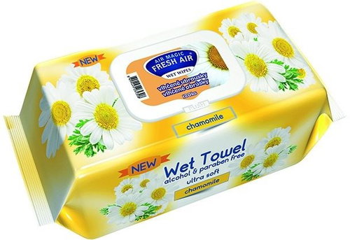 Fresh Air wet wipes 120 pcs clip camomile yellow - Cleaning Wipes - Main image