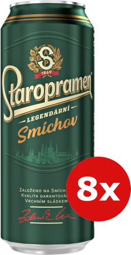 Staropramen Smíchov 10° XXL package 8x0.5l tin - Beer - Main image