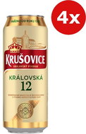 Krušovice royal lager 12 ° 4 × 0,5l 5% tin - Beer