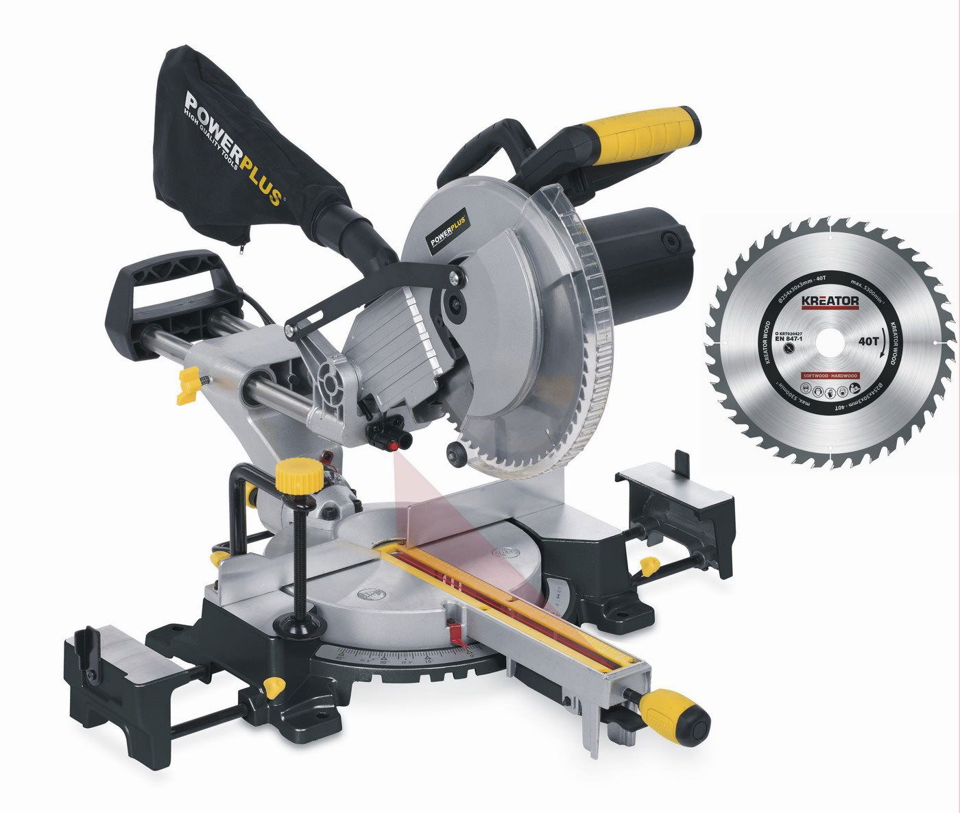 Powerplus mitre online saw