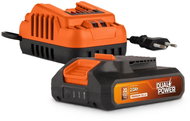 POWERPLUS Battery Charger 20V/40V 2,0Ah + Battery 20V Li-Ion 2,0Ah POWDP90620 - Charger and Spare Batteries