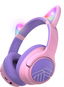 PowerLocus Bobo Cat Ears Purple/Pink - Bezdrátová sluchátka