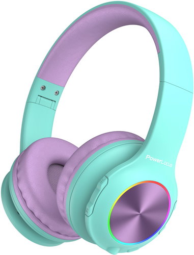 PowerLocus PLED Teal/Purple - Wireless Headphones - Main image