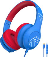 PowerLocus PLED Wired Kids Blue/red USB-C - Headphones