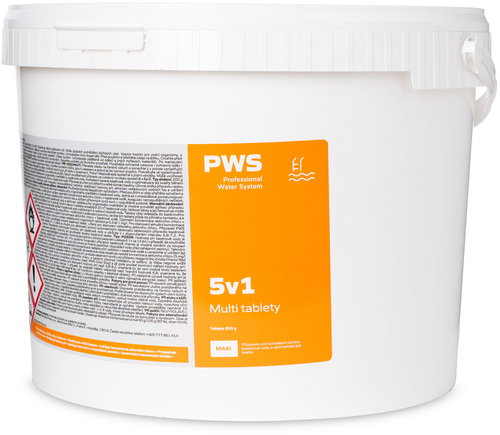 PWS Multi pool tablets 5in1 200 g 30 kg - Pool Chemicals - Main image