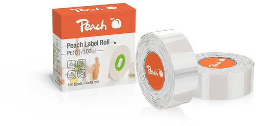 PEACH PE101 14 x 40 mm, 180 Stück, transparent - Papieretiketten - Hauptbild