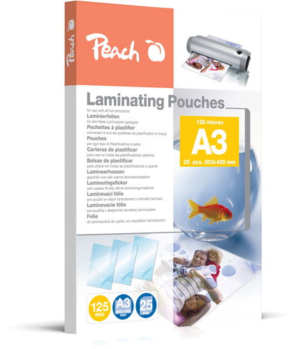 PEACH PPR525-01 A3/250 lesklé - balení 25 ks - Laminovací fólie - Hlavní obrázek