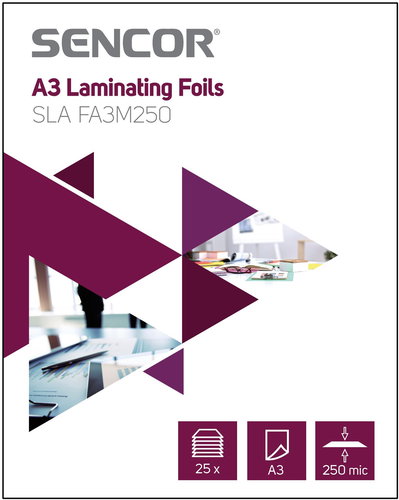 SENCOR SLA FA3M250 A3 250mic - 25 Stück - Laminierfolie - Hauptbild