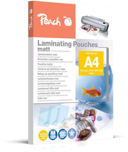 Peach S-PP525-22 A4/250 Matt - Pack of 100 - Laminating Film - Main image