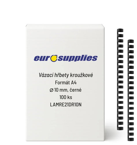 Fellowes A4 10mm Black - Pack of 100 pcs - Binding Spine - Main image