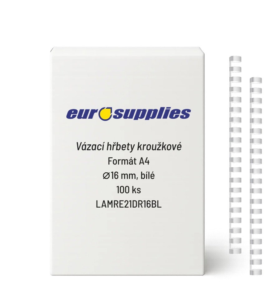 EUROSUPPLIES A4 16 mm fehér - csomag 100 db