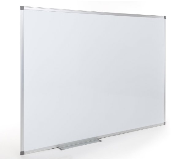 EUROSUPPLIES fehér, alumínium kerettel, 150 x 100 cm