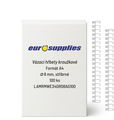 EUROSUPPLIES kovový A4 (3/1") 8 mm stříbrný - balení 100 ks