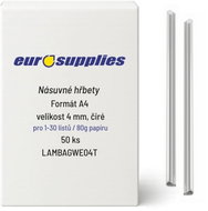 EUROSUPPLIES násuvný 4 mm čirý - balení 50 ks - Binding Spine