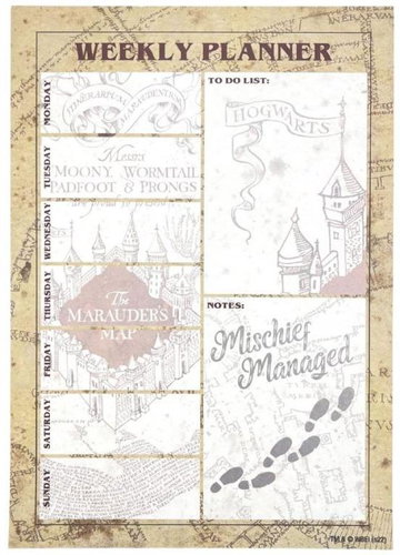Harry Potter: Marauder's Map Weekly Planner - Notepad - Main image