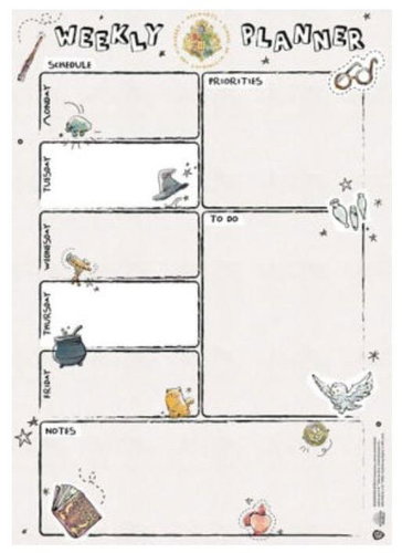 Harry Potter: Whimsical Watercolours - Weekly Planner - Notepad - Main image