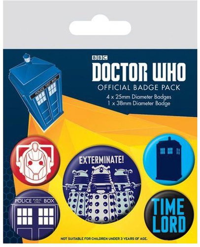Dr. Who: Exterminate - badges 5 pieces - Badge - Main image