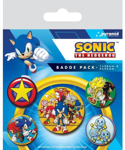 Pyramid Posters Sonic The Hedgehog Kitűző szett, 5 db - Kitűző - Fő fotó