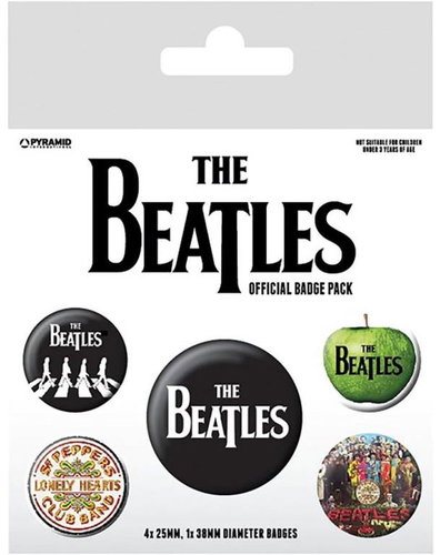 The Beatles: White - badges 5 pieces - Badge - Main image