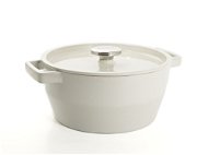 PYREX Casserole round cast iron 24cm, 3.6l cream white - Pot