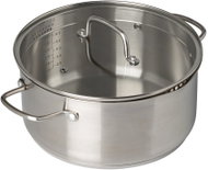 PYREX INFINITY Stainless Steel Casserole Dish with Glass Lid 4L 24cm - Casserole Pot