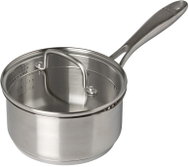 PYREX INFINITY Saucepan with Glass Lid, Stainless Steel, 1.5L, 18cm - Saucepan