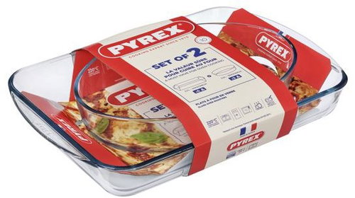 Pyrex 2er Set Backformen 3,7 l + 2,2 l - Auflaufform - Hauptbild