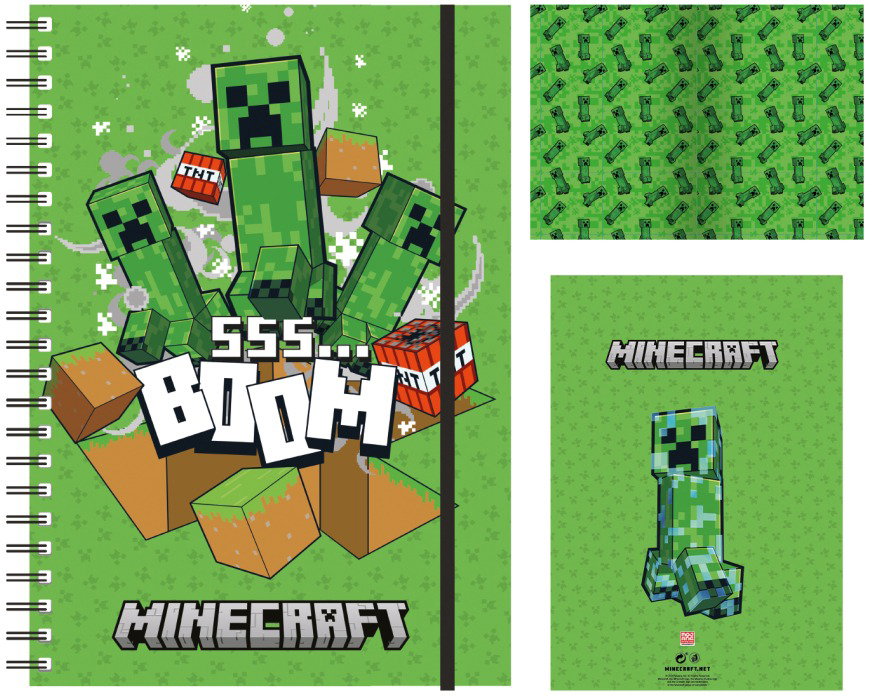 Blue Sky Minecraft Jegyzetfüzet - Boom Green