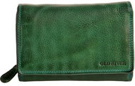 Old River Women's leather wallet WS-6022 dark green - Wallet