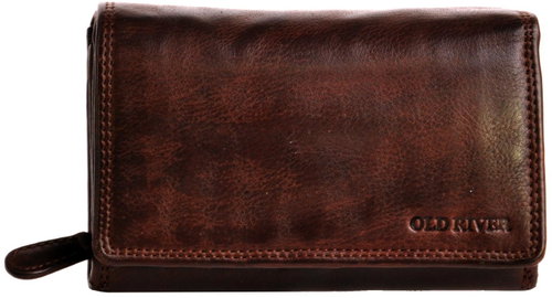 Old River Women's leather wallet WS-6022 dark brown - Wallet - Main image