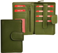 Old River Women's leather wallet 025 green - Wallet