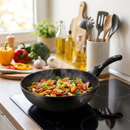 BERLINGERHAUS WOK pan with marble surface 28 cm Black Silver Collection - Wok Pan