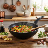 CS SOLINGEN WOK pan with marble surface Marburg 24 cm - Wok Pan