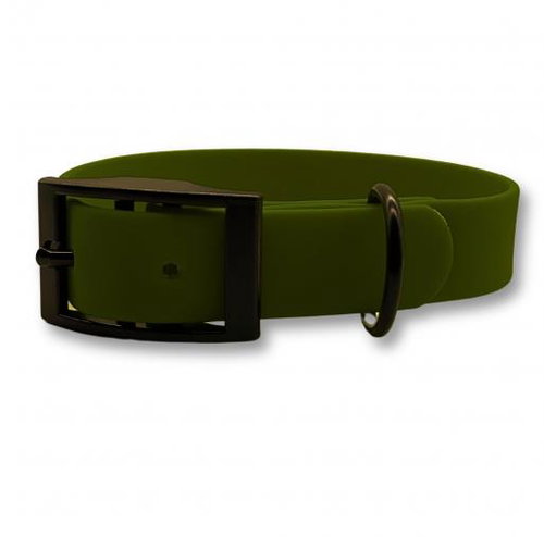 PafDog Waterproof rubber collar for dogs, olive green - S - Dog Collar - Main image