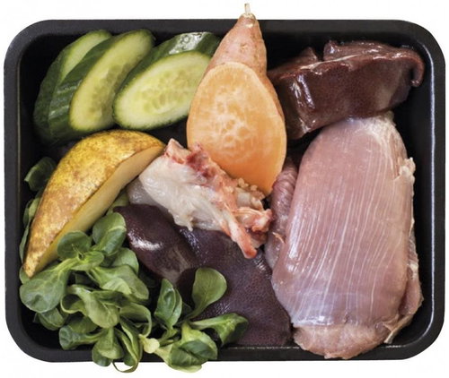 Ostrich with side dish 0,5 kg - Dog Food in Tray - Main image