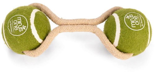 Beeztees Minus One Toy for dogs 2 balls on rope 6 cm - Dog Toy Ball - Main image