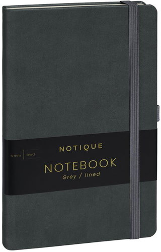 Notique Notes lined, grey, 13 × 21 cm - Journal - Main image