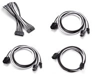 Phanteks hosszabbító kábel szett - fekete / fehér - Tápkábel