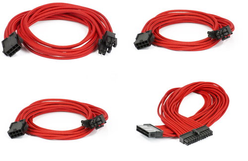 Phanteks Extension Cable Set - Red - Power Cable - Main image