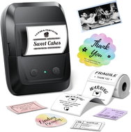 Phomemo A42, Black + Roll of 90 Labels, 40 × 30 mm - Label Printer