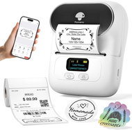 Phomemo M110, white + 320 pcs roll of labels, 40 × 20 mm - Label Printer