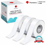 Phomemo Tape, White, 3 Rolls, 15mm × 6m, for D30 - Paper Labels