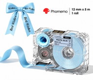 Phomemo Ribbon, Light Blue, 12mm × 5m, for A30 - Paper Labels