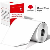 Phomemo Labels, White, 50 × 80 mm, 90 pcs, for M110, M220, M221, E50Pro - Paper Labels