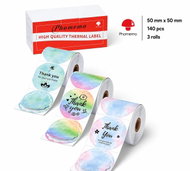 Phomemo Round Flower Labels, 3 Rolls, 50 × 50 mm, 140 pcs, for M110, M220, M221, E50Pro - Paper Labels