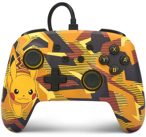 PowerA Enhanced Wired Controller - Nintendo Switch - Camo Storm Pikachu Hauptbild PowerA Enhanced Wired Controller - Nintendo Switch - Camo Storm Pikachu - Gamepad - Hauptbild