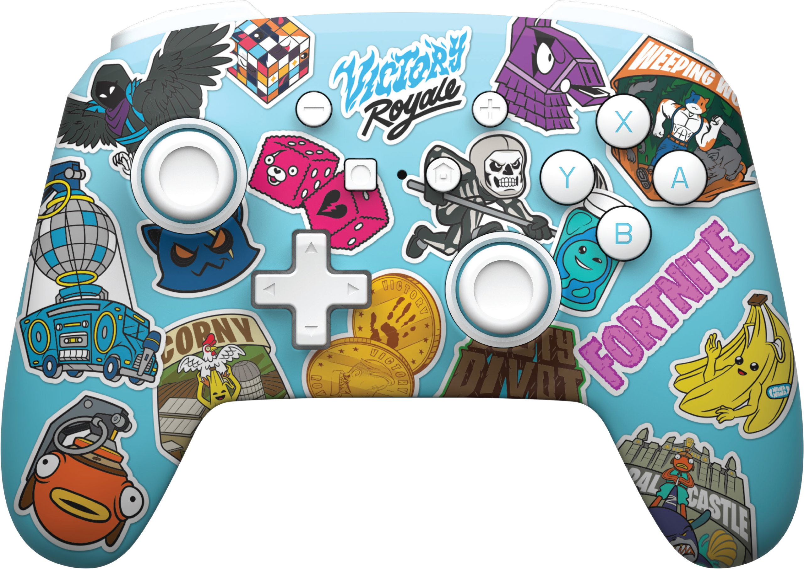 PowerA Enhanced Wireless Controller for Nintendo Switch- Fortnite Sticker Mania